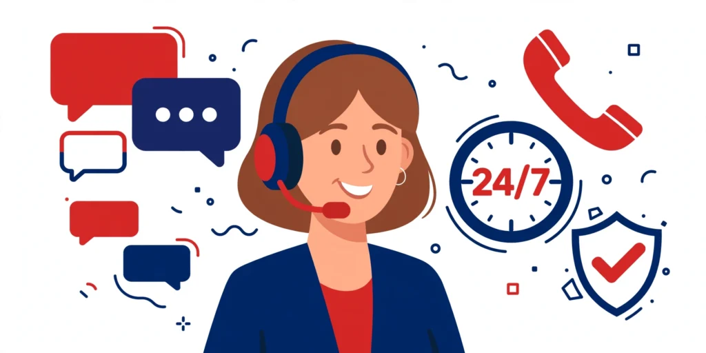 tm customer service support illustration