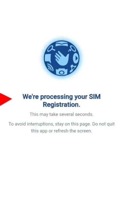 Waiting for SIM registration to finish processing