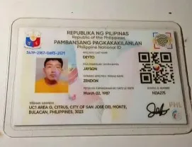 Example of a valid government ID for SIM registration